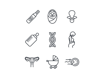 Maternity And Pregnancy Icons