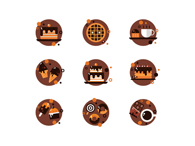 Sweets Icons cake candy chocolate cupcake dessert donuts sweets