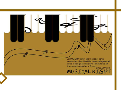 Musical Concert Template artwork flyer design illustration presentation template web design webpage