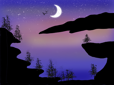 Night Sky art design graphic design illustration original art