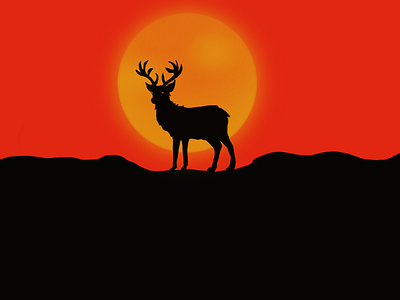 Deer art design illustration
