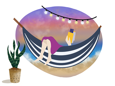 Beach Diaries art design illustration logo original art sticker