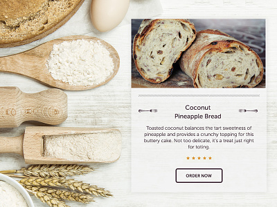 Bakery Website bakery bread cake design food menu pastries rebound web widget wood