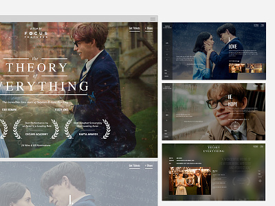 Project Screen: The Theory of Everything design film modern movie photograph project screen simple typography user interface website