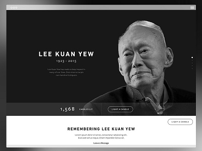 Remembering Lee Kwan Yew biography design lee memorial minister prime remembrance website