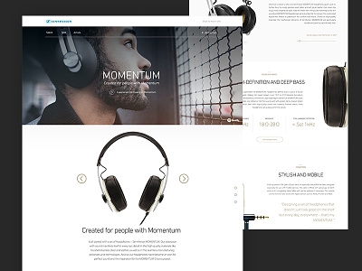 Sennheiser Product Redesign design ecommerce headphones landing product redesign technology ui visual web
