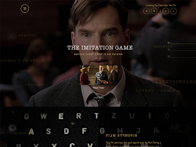 The Imitation Game landing movies one page website design