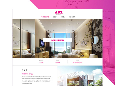 ADX Architecture architecture clean minimalistic simple web design website