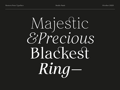 Restora Neue Type Specimen download font font design serif serif font specimen typeface typography