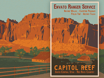 Capitol Reef Utah Travel Poster