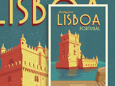 Lisboa Travel Poster for Sale belem tower lisboa lisbon portugal poster travel travel poster vintage