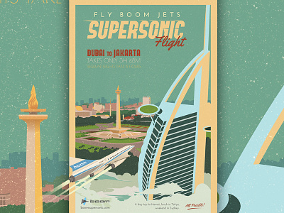 Dubai To Jakarta Travel Poster
