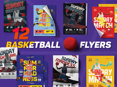 Basketball Match Flyers advertising basketball basketball flyer college basketball flyer bundle league sports tournament