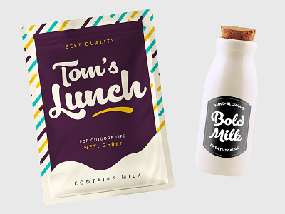 Lactosa ~ Bold Script Font bold branding font food label milk packaging script snack sweet typeface typography