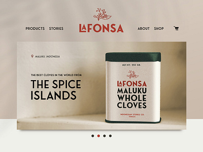 Homepage - The Spice Island Whole Cloves branding header hero image identity packaging sans serif type design typogaphy ui ux web web design web development website design