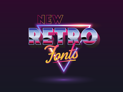 New Retro Fonts 3d font badge classic font font download layered fonts retro synthwave typeface typography vintage