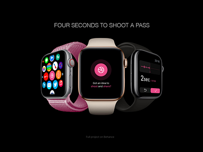 Shoot a pass app apple watch apple watch design applewatch dribbble dribbble best shot product design shot ui uiux ux