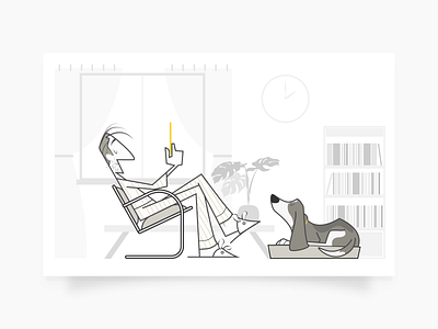 Chilled at home concept design graphic design illustration ui vector