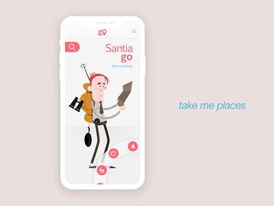 Santia go app illustration iphone x navigation ui ux