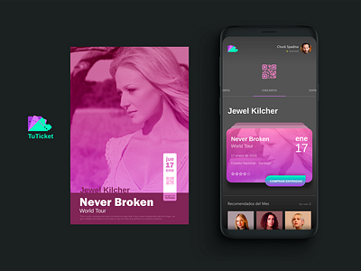 TuTicket - Ticketing app idea app brand branding chuck spadina design idea inspiration jewel jewel kilcher logo navigation ticket ticket app ticketing ui ux ux design