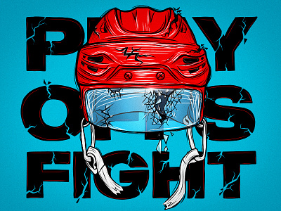 Helmet fight helmet hockey ice hockey illustration playoffs sport sportbranding