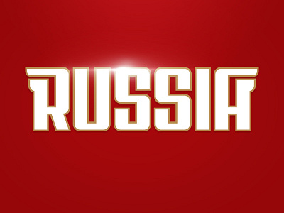 Russia font lettering print russia sports logo work
