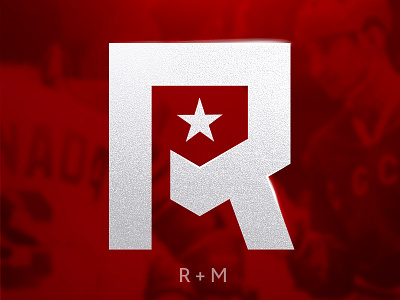 Red Machine ice hockey letters logo logotype sport sportbranding sportlogo