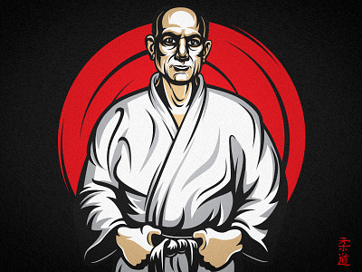 judoka fight illustration illustration art illustration men japan judo judoka men old man sport sportlogo