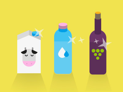 Bottle icon milk new packaging water wine