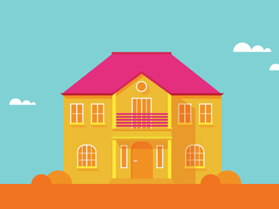 Home flat house illustration