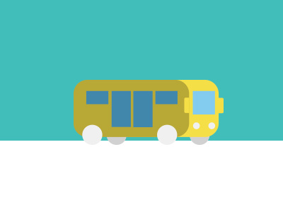 Bus bus flat illustration