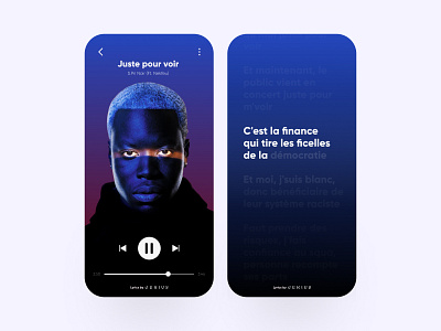 Daily UI 5 - Music player app branding daily ui deezer design genius lyrics minimalism minimalist music app music player rap rapper s.pri noir spotify spotify cover ui user interface