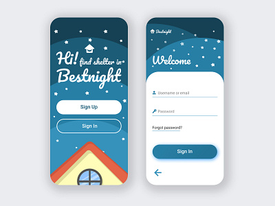 One night accomodation app