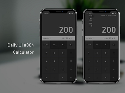 Daily UI Challenge #004 / Calculator app calculator dailyui dailyui004 dailyuichallenge design interface typography ui ux web