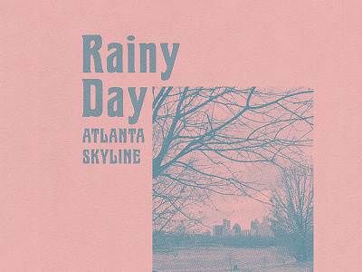 Rainy Daze 90s atlanta duo tone half tone millennial pink rain rainy day