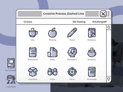 Icon : Creative Process Dashed Line app creative freebies icon icon creative icon design icon set iconfinder iconography icons iconutopia iocn design process svg top icon ui ui ux ux webs