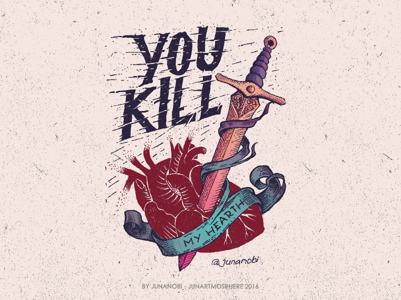 You Kill My Hearth artwork illustration