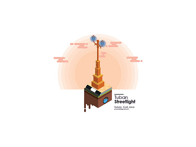 Tuban Streetlight design flat illustration