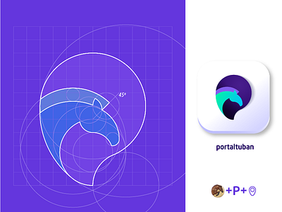 Logo of Portaltuban - tubankab.go.id brand branding colors gradient horse icon identity inspirations letter p logo pin