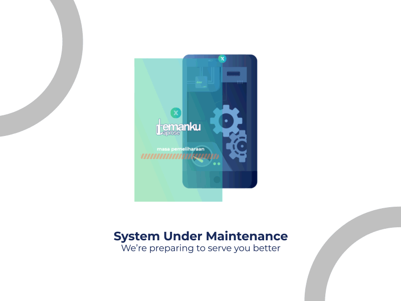 Taprose Temanku System Under Maintenance android animation app application blue flat gif handphone illustration maintenance outline taprosetemanku tuban under construction upgrade