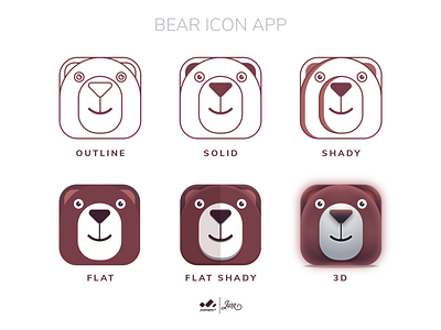 App Icon : Bear logo variation app app icon application design flat icon ios logo logo design logodesign minimal ui ux web website