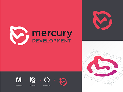 Logo : Mercury Development android android app app application branding development icon ios logo minimalist typography ui ux vector web website