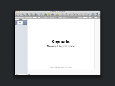 Keynude, the naked Keynote theme. flat freebie freebies keynote keynude nude powerpoint presentation theme