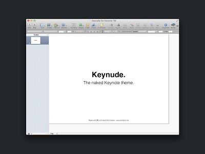 Keynude, the naked Keynote theme.