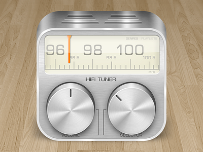 HiFi Tuner brushed hifi icon ios metal old tuner vintage