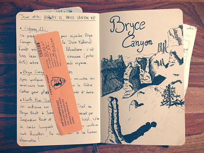 USA Road Trip Moleskine - Bryce Canyon book bryce canyon moleskine sketch usa