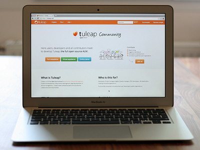 New tuleap.net homepage agile alm home homepage logo orange tuleap