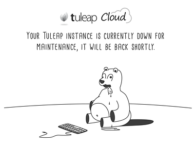 When your Tuleap Cloud is down... alm bear black cloud error maintenance tuleap white