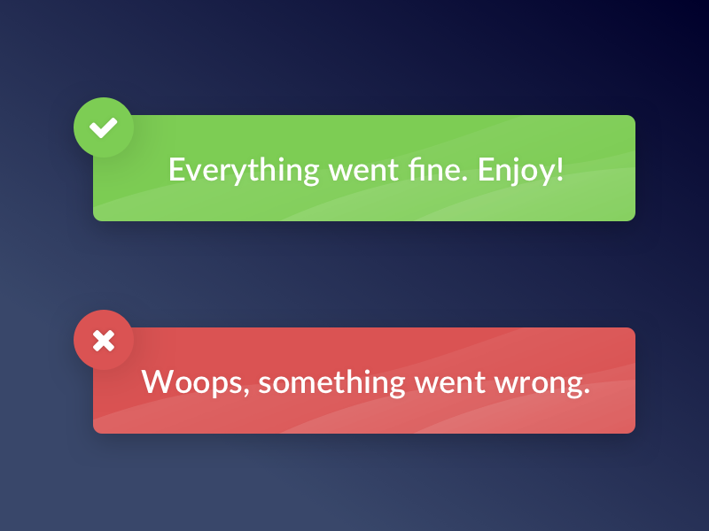 DailyUI 011 - Flash Messages error success message alert notification dailyui