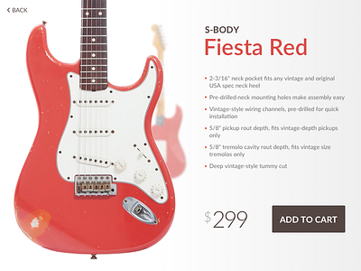 DailyUI 012 - E-Commerce Shop (Single Item) commerce dailyui guitar shop